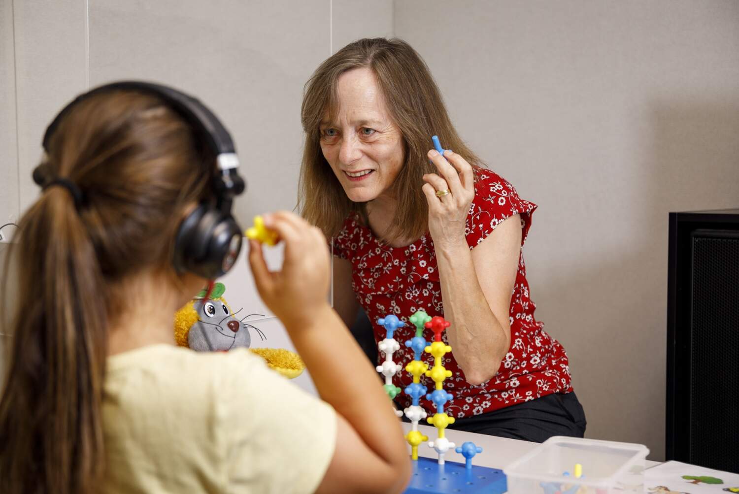 A child in an APD test.